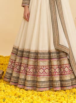 Ivory Lehenga Choli With Duppatta view 2