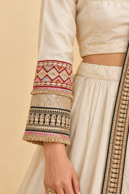 Ivory Lehenga Choli With Duppatta view 3