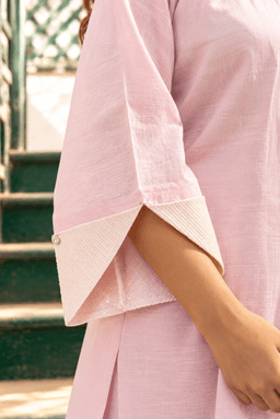 Bubble Gum Pink With Collared Sequins Details view 2