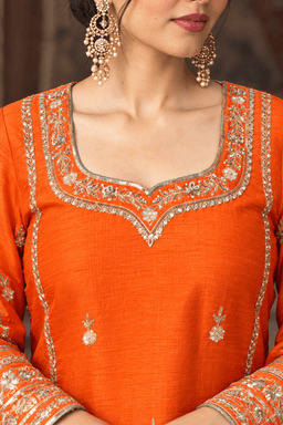 Burnt Orange Embroidered Set view 2