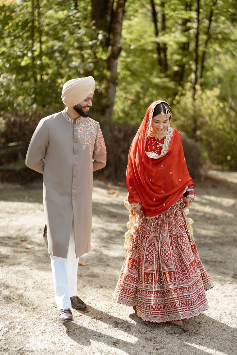 A customer wearing an outfit made at The Shree Boutique